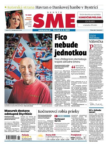 Obálka e-magazínu SME 5.9.2019