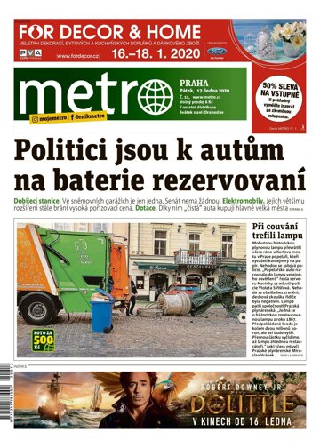 Obálka e-magazínu deník METRO 17.1.2020