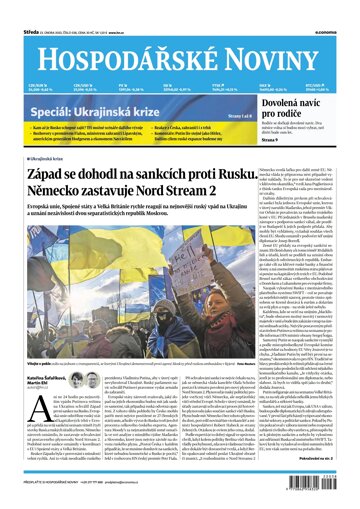 Obálka e-magazínu Hospodářské noviny 038 - 23.2.2022