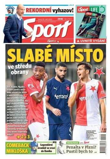 Obálka e-magazínu Sport 20.9.2022