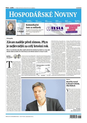 Obálka e-magazínu Hospodářské noviny 205 - 21.10.2022