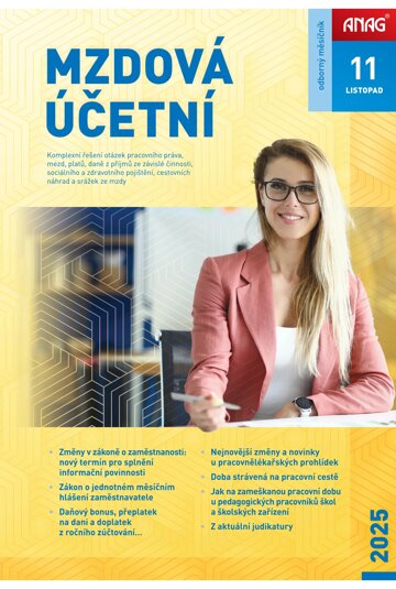 Obálka e-magazínu Mzdová účetní 2025 11/25