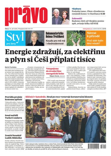 Obálka e-magazínu Deník Právo 15.9.2026