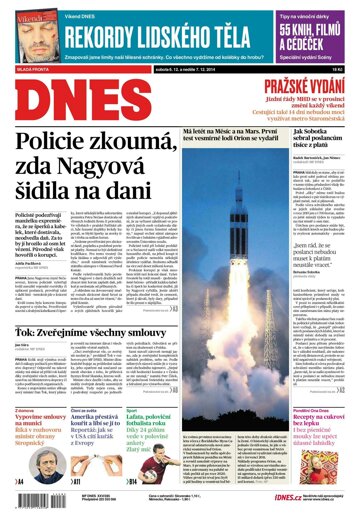 Obálka e-magazínu MF Dnes 6.12.2014