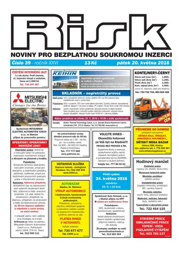 Obálka e-magazínu Risk 39/2016