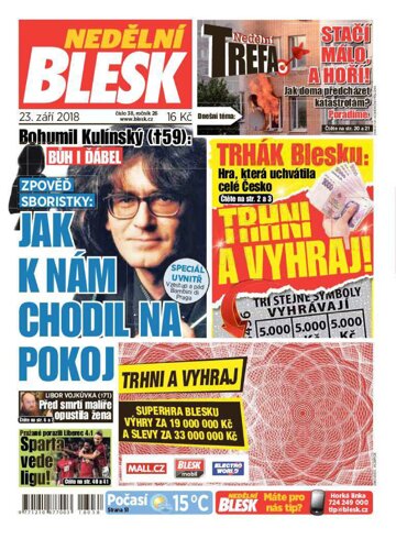 Obálka e-magazínu Nedělní Blesk 23.9.2018