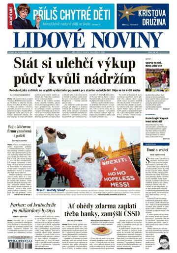 Obálka e-magazínu Lidové noviny 11.12.2018