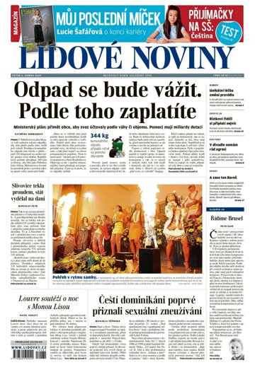 Obálka e-magazínu Lidové noviny 5.4.2019
