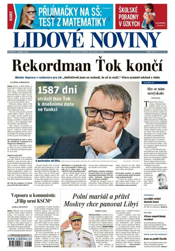 Obálka e-magazínu Lidové noviny 9.4.2019