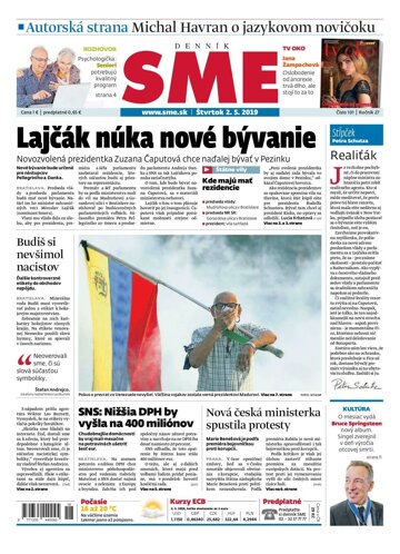 Obálka e-magazínu SME 2.5.2019