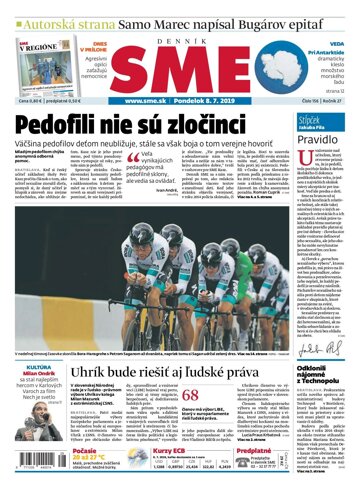 Obálka e-magazínu SME 8.7.2019