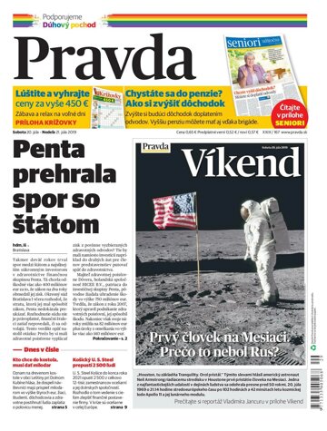 Obálka e-magazínu Pravda 20. 7. 2019