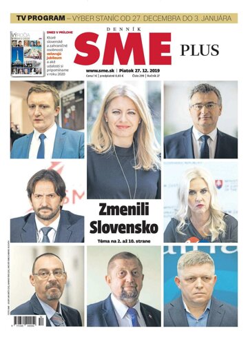 Obálka e-magazínu SME 27.12.2019
