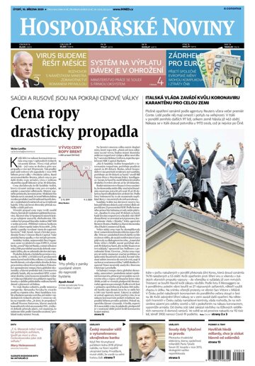 Obálka e-magazínu Hospodářské noviny 049 - 10.3.2020