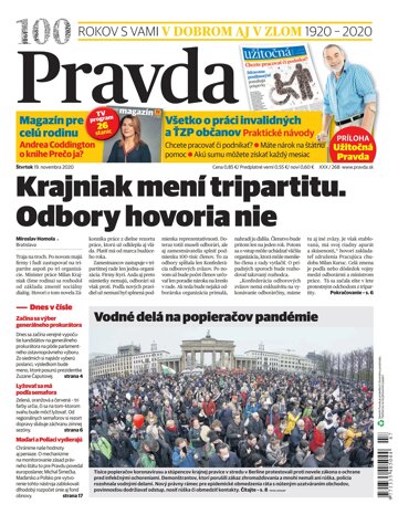 Obálka e-magazínu Pravda 19. 11. 2020