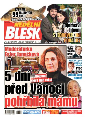 Obálka e-magazínu Nedělní Blesk 20.12.2020