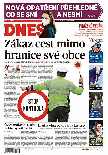 Obálka e-magazínu MF Dnes 27.2.2021