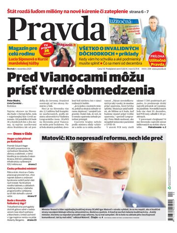 Obálka e-magazínu Pravda 4. 11. 2021