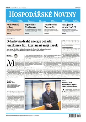 Obálka e-magazínu Hospodářské noviny 026 - 7.2.2022
