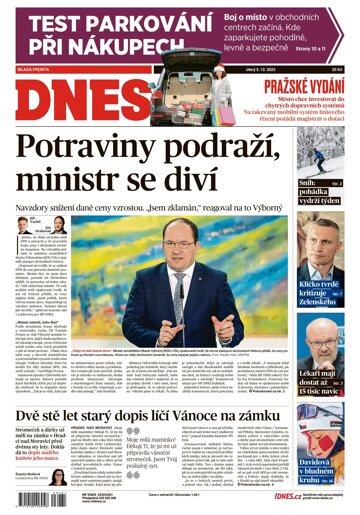 Obálka e-magazínu MF Dnes 5.12.2023