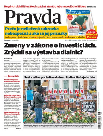 Obálka e-magazínu Pravda 19. 02. 2024