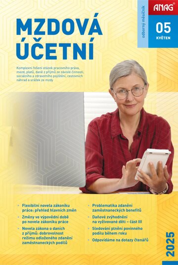 Obálka e-magazínu Mzdová účetní 2025 5/25