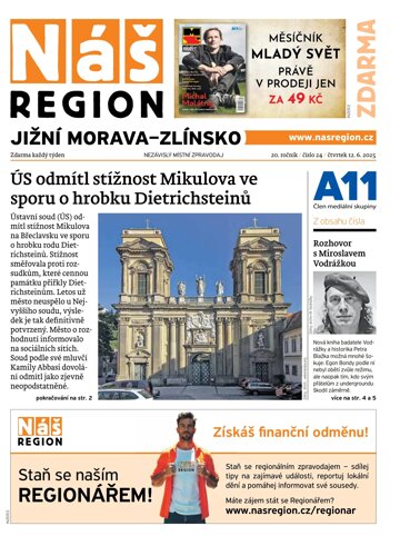 Obálka e-magazínu Náš Region - Jižní Morava/Zlínsko 24/2025