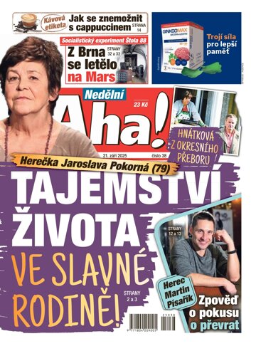 Obálka e-magazínu Nedělní AHA! 21.9.2025