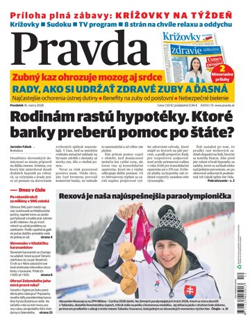 Obálka e-magazínu Pravda 16. 3. 2026