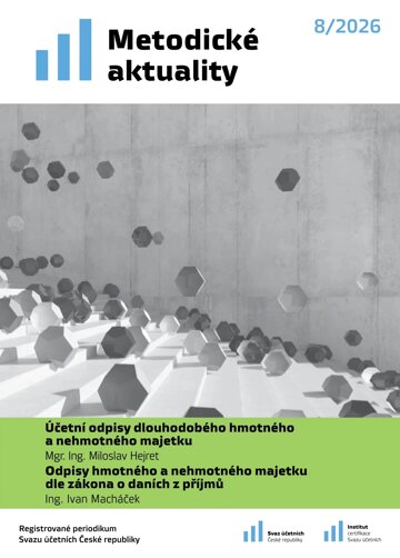 Obálka e-magazínu Metodické aktuality Svazu účetních 8/2026
