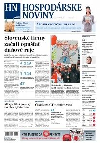 Obálka e-magazínu Hospodárske noviny 07.11.2014