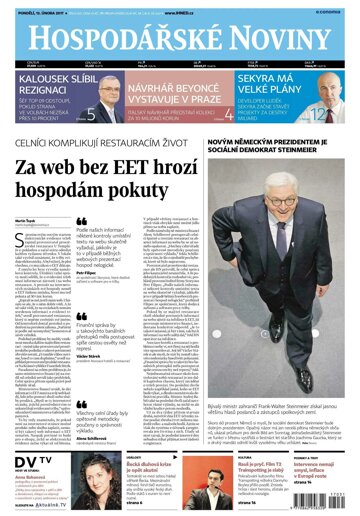 Obálka e-magazínu Hospodářské noviny 031 - 13.2.2017