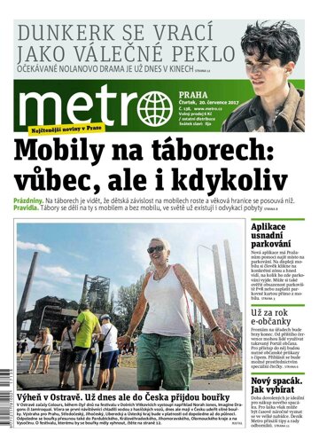 Obálka e-magazínu deník METRO 20.7.2017