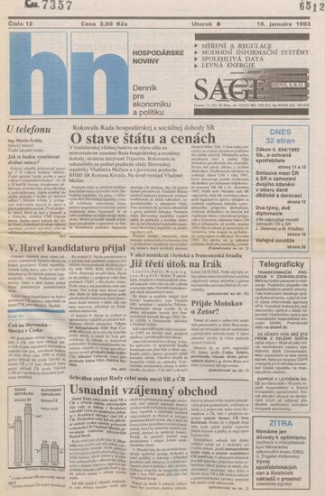 Obálka e-magazínu HN_19.1.1993