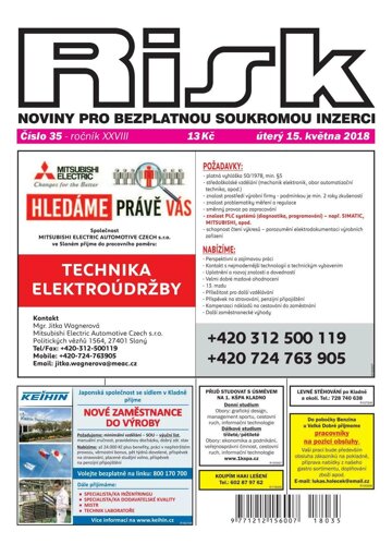 Obálka e-magazínu Risk 35/2018