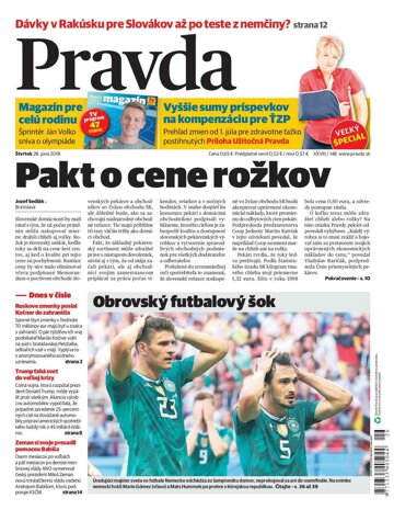 Obálka e-magazínu Pravda 28. 6. 2018