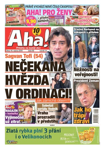 Obálka e-magazínu AHA! 16.4.2019