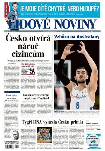 Obálka e-magazínu Lidové noviny 10.9.2019