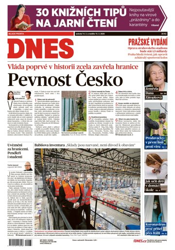 Obálka e-magazínu MF Dnes 14.3.2020