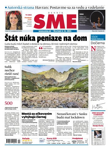 Obálka e-magazínu SME 4-11-2021