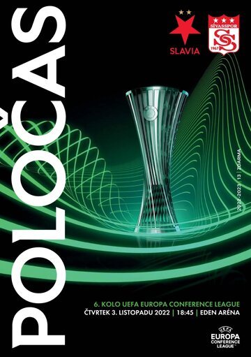 Obálka e-magazínu Poločas 23/2022č.13 Slavia - Sivasspor