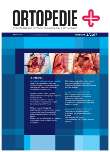 Obálka e-magazínu Ortopedie 3/2017