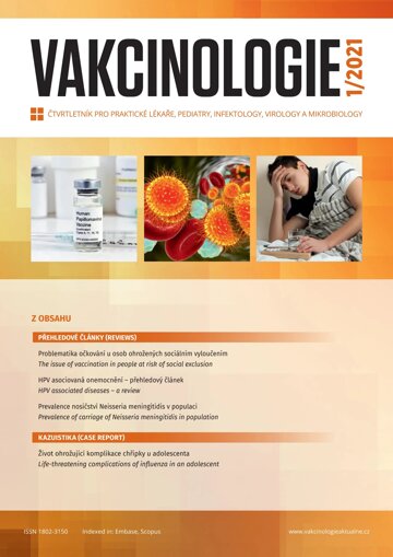 Obálka e-magazínu Vakcinologie 1/2021