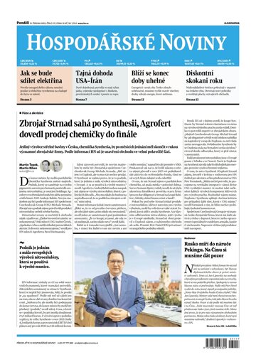 Obálka e-magazínu Hospodářské noviny 117 - 19.6.2023