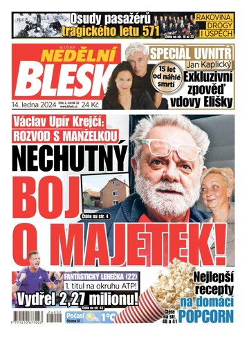 Obálka e-magazínu Nedělní Blesk 14.1.2024