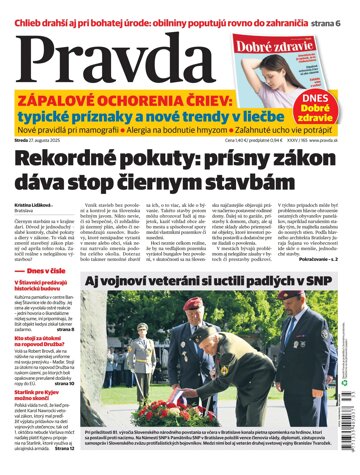 Obálka e-magazínu Pravda 27. 8. 2025