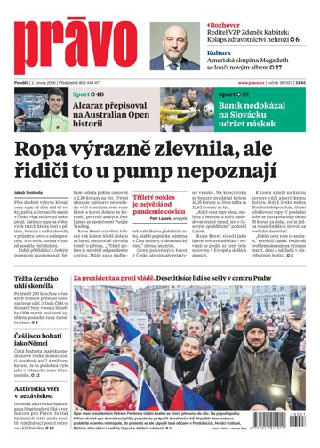 Obálka e-magazínu Deník Právo 2.2.2026
