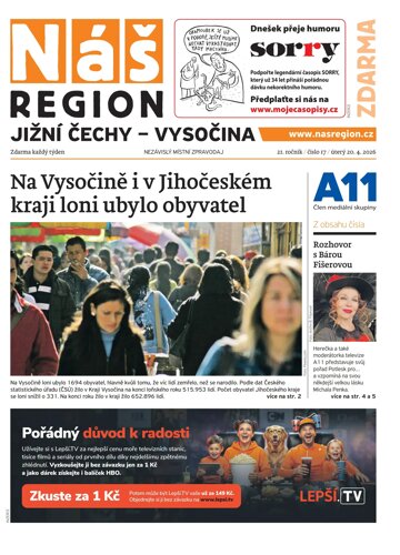 Obálka e-magazínu Náš Region - Jižní Čechy 17/2026