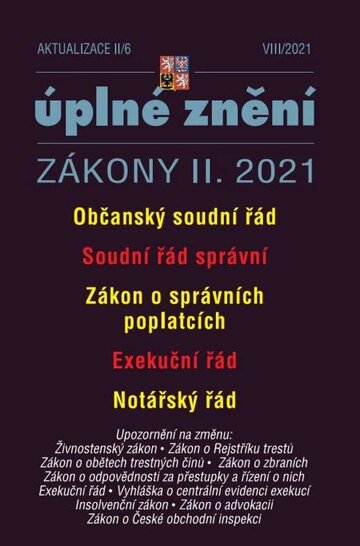 Obálka knihy Aktualizace II/6 - Občanský soudní řád, Exekuční řád