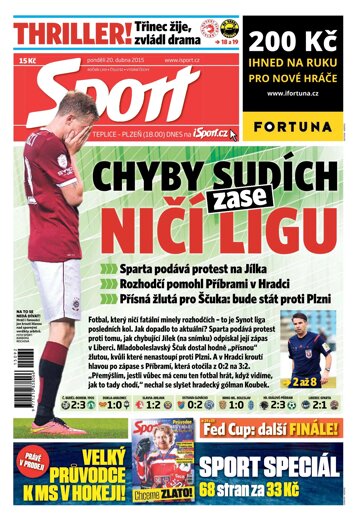 Obálka e-magazínu Sport 20.4.2015